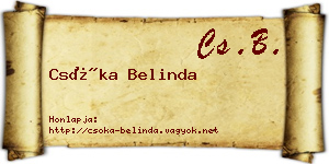 Csóka Belinda névjegykártya